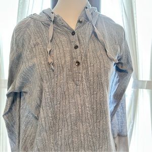 Carhartt light blue long sleeve t-shirt w/ hoodie Size Lg